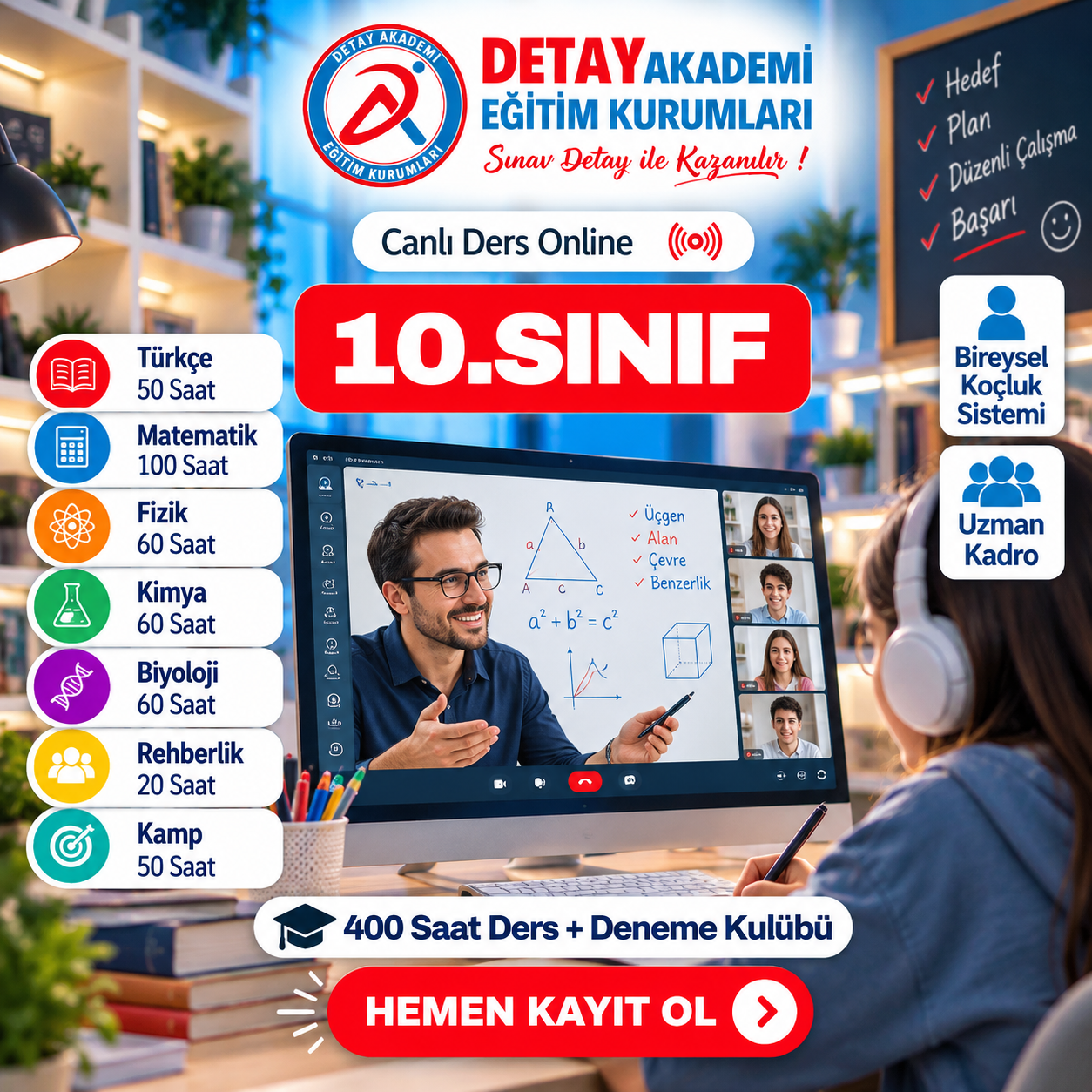 10.Sınıf Canlı Ders Online